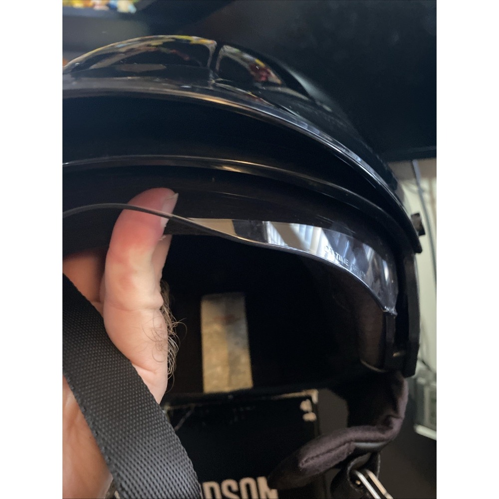 Harley-Davidson Lucid Ultra Light Sunshield Half Helmet Gloss Black 98390 XXL - Picture 9 of 13